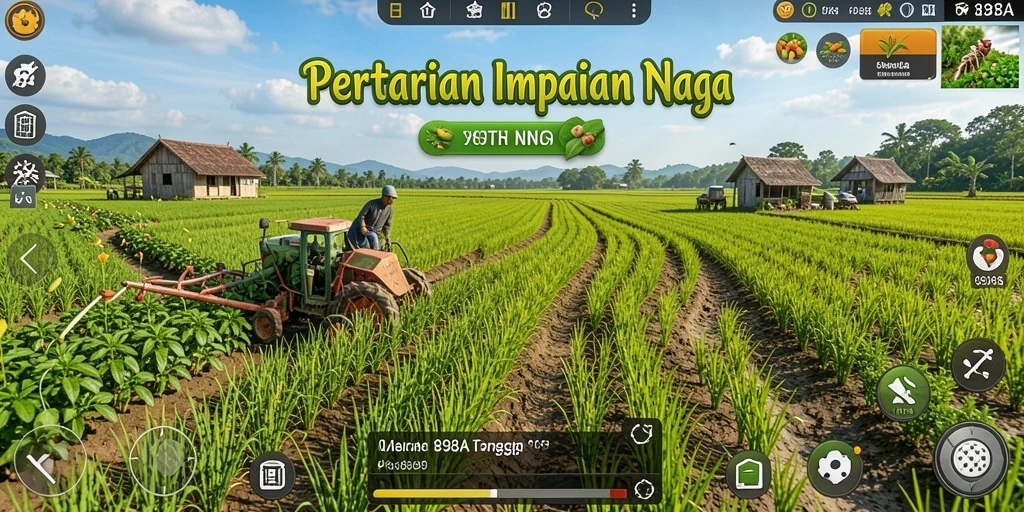 Screenshot gameplay menunjukkan pengalaman bertani yang menarik di 898A.