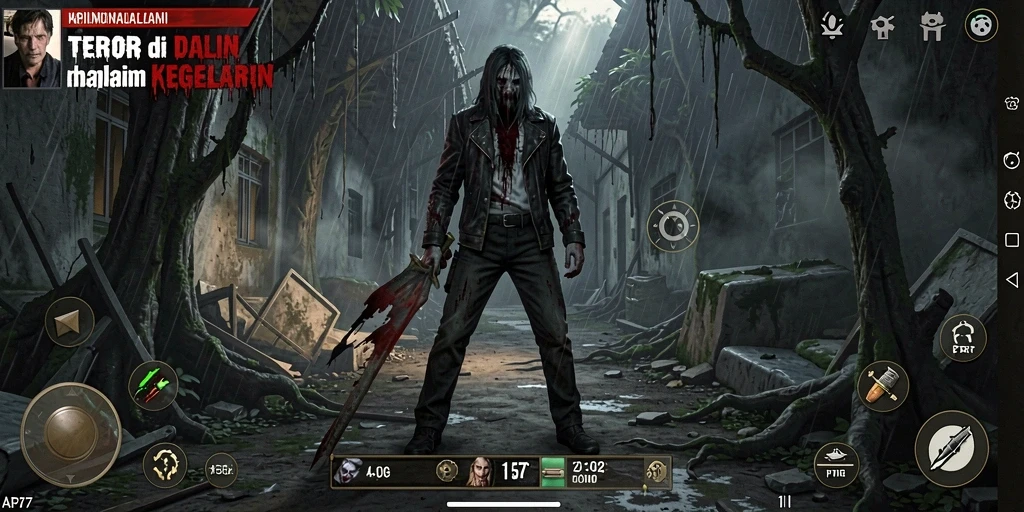 Tampilan gameplay menyeramkan dari API77 yang penuh ketegangan.