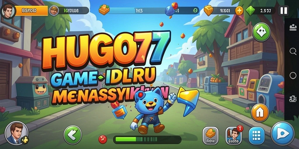 Tampilan gameplay HUGO77 yang menarik dan menawan.