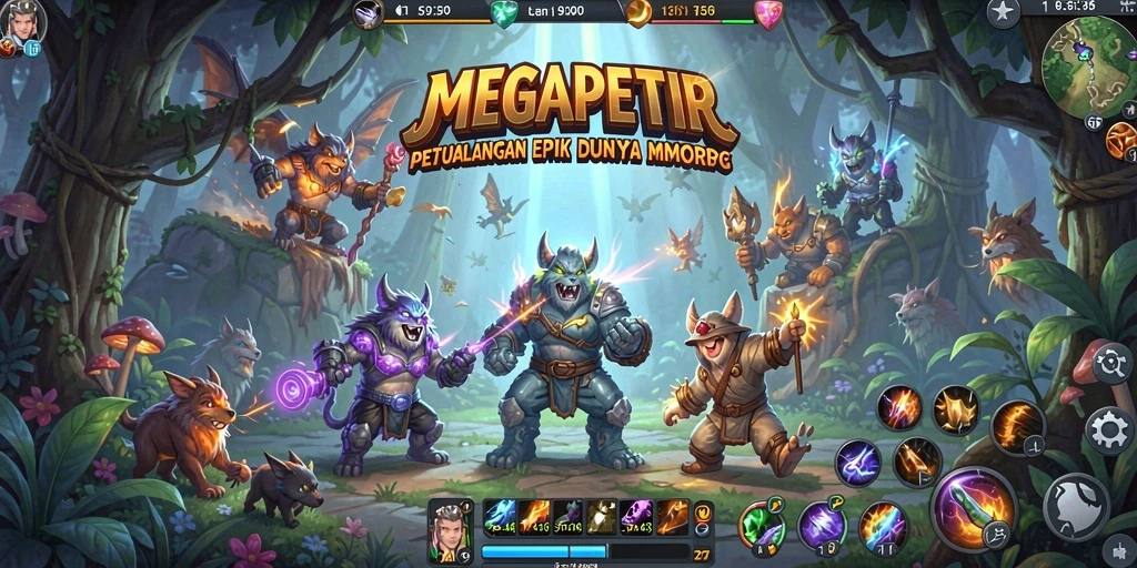 Tampilan gameplay seru dan imersif dalam MEGAPETIR.