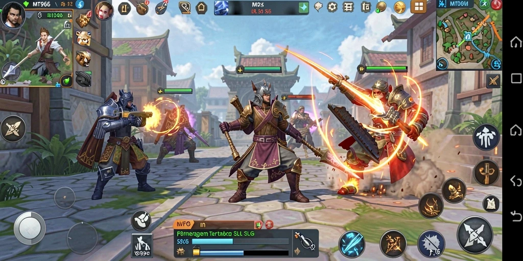 Tampilan gameplay seru di MT966 dengan strategi mendalam.