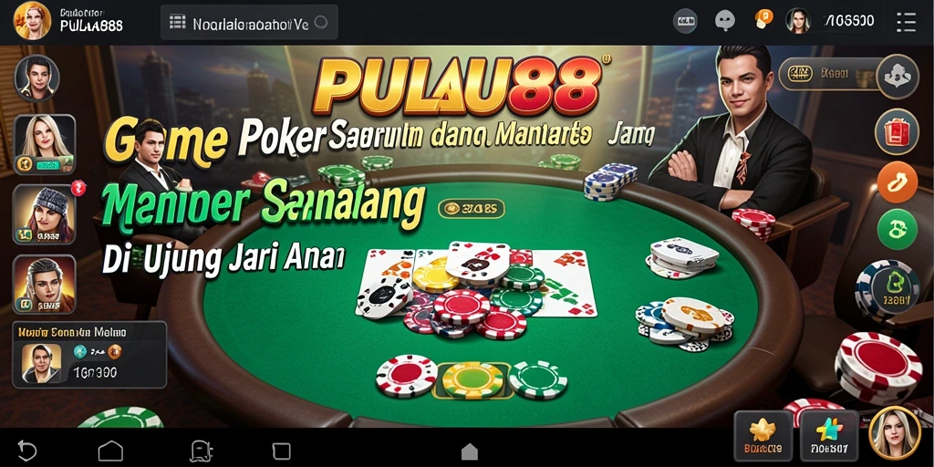 Tampilan gameplay Poker yang menegangkan di PULAU88.