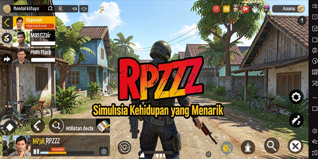 Tampilan gameplay RPZZZ yang menarik dengan berbagai aktivitas simulasinya.
