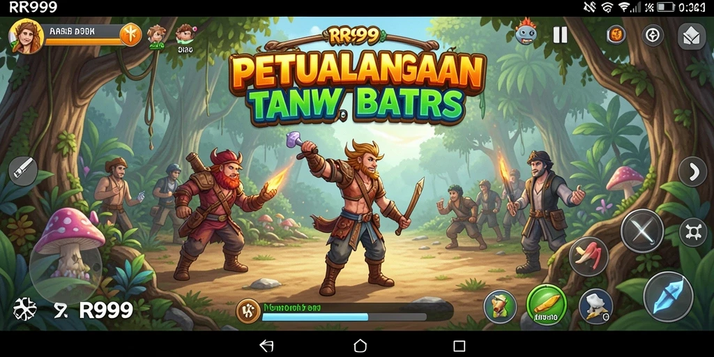 Tampilan gameplay <strong>RR999</strong> yang menampilkan aksi petualangan yang mendebarkan.