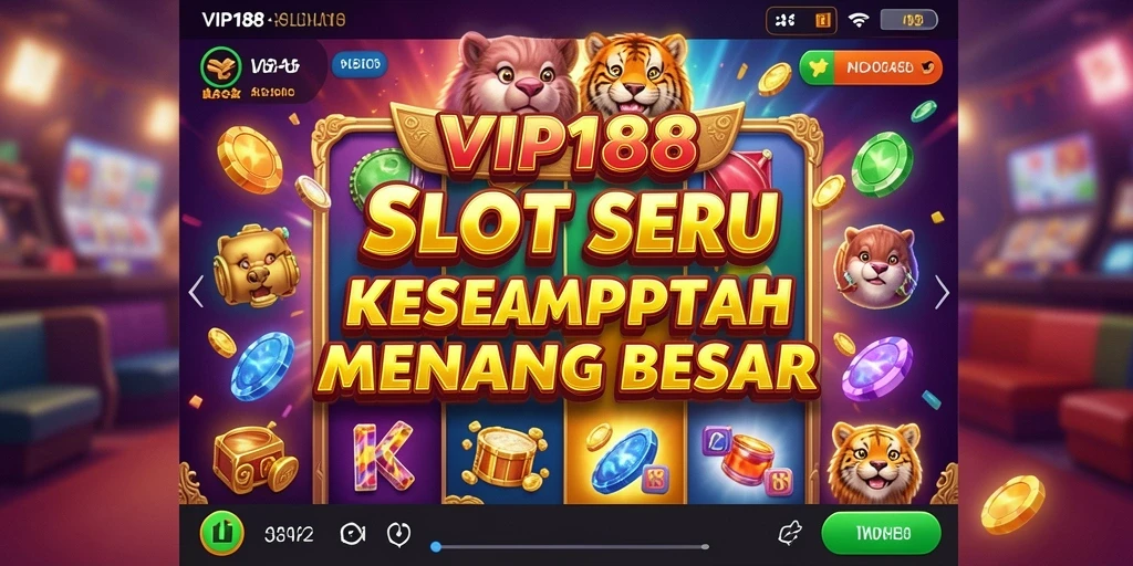 Tampilan gameplay menarik dari VIP188 dengan berbagai tema slot.