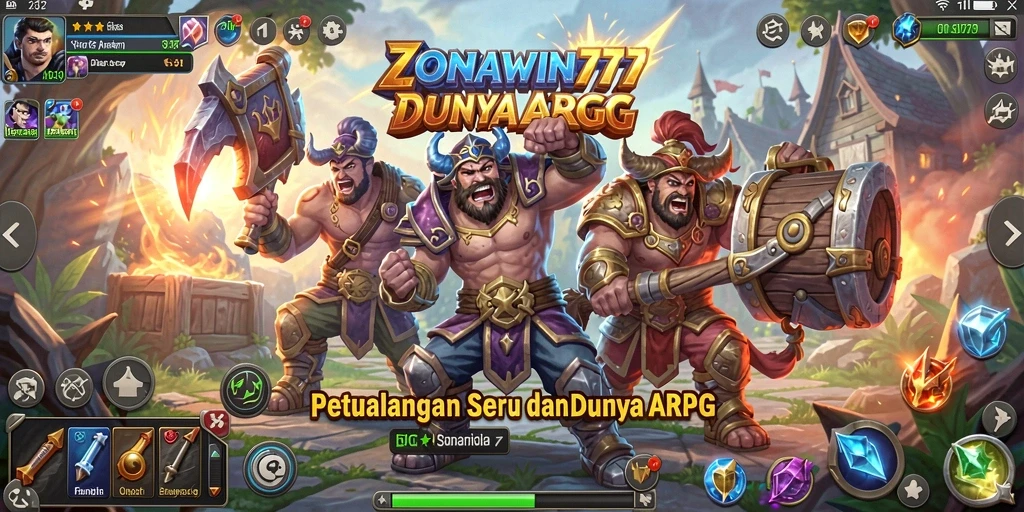 Screenshot dari gameplay seru ZONAWIN777 dengan aksi pertempuran yang intens.